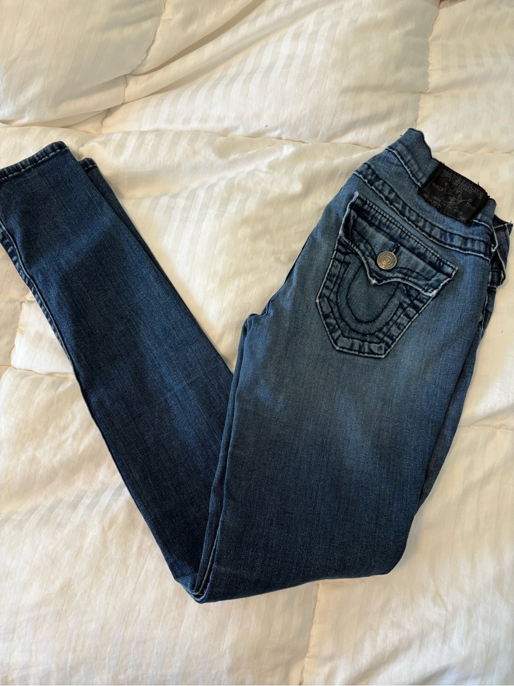 True Religion Blue Skinny Jeans Size 27